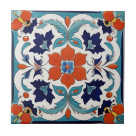 Traditionelles Iznik Türkisches Klassisches Blumen Fliese