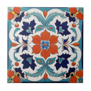Traditionelles Iznik Türkisches Klassisches Blumen Fliese