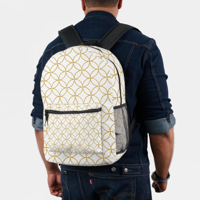 Traditionelles japanisches Design2 - SHIPPO- White Bedruckter Rucksack (Insitu (Modell))