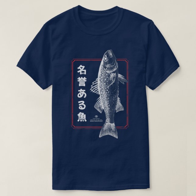 Traditionelles japanisches FischfangflotteKanji Ja T-Shirt (Design vorne)