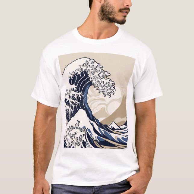 Traditionelles japanisches geometrisches Musterdes T-Shirt (Vorderseite)