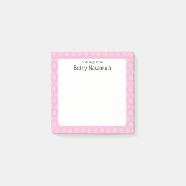 Traditionelles japanisches Gittermuster Post-it Klebezettel (Vorderseite)