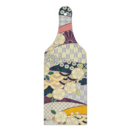 Traditionelles japanisches Kimono Blume Glas Schneidebrett