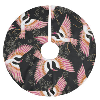 Traditionelles japanisches Kimono Motifs-Muster Polyester Weihnachtsbaumdecke