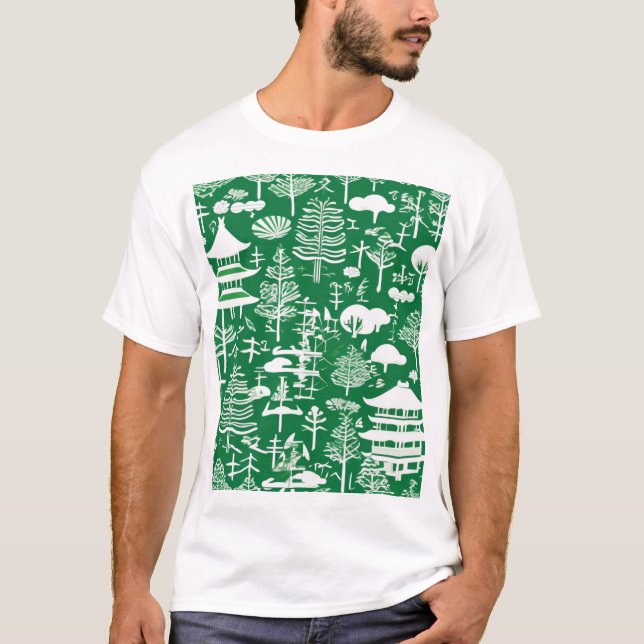 Traditionelles japanisches Musterdesign 0069 T-Shirt (Vorderseite)
