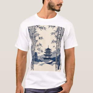 Traditionelles japanisches Musterdesign Elegantes  T-Shirt