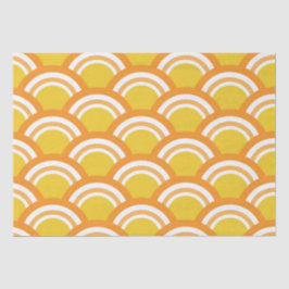 Traditionelles japanisches Wellenmuster in Gelb Seidenpapier