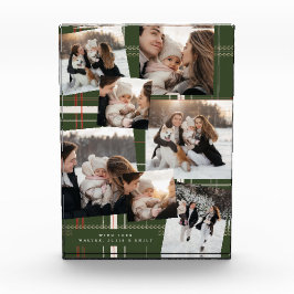 Traditionelles Kariertes, gemütliches Weihnachtsge Fotoblock