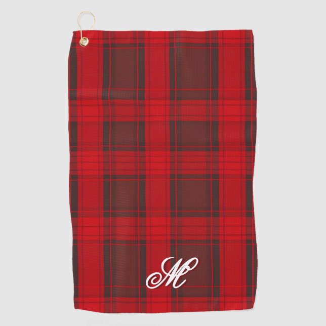 Traditionelles Kariertes Tartan Moderne Kollektion Golfhandtuch (Vorderseite)