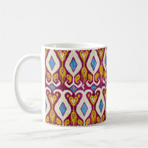 Traditionelles Kat-Gewebe nahtlos Muster Kaffeetasse