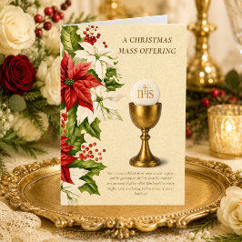 Traditionelles katholische Weihnachtsmesse-Angebot Feiertagskarte