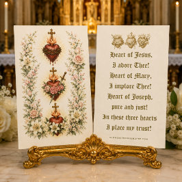 Traditionelles katholisches Drei-Herzen-Gebet heil Visitenkarte