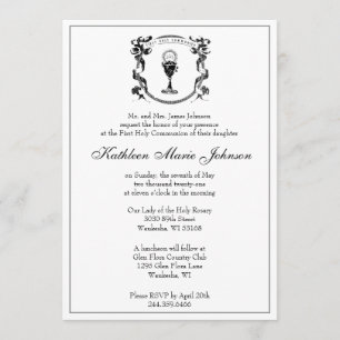 Traditionelles katholisches Elegant Erste Heilige  Einladung