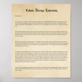 Traditionelles katholisches Hochzeitsposter Poster