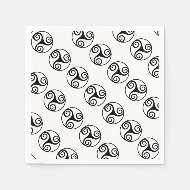 Traditionelles keltisches Triskele-Design Serviette (Vorderseite)