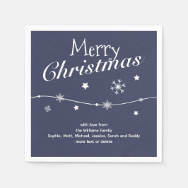 Traditionelles - Klassisches Blau - Weihnachten Na Serviette