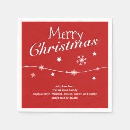 Traditionelles - Klassisches Rot - Weihnachten Nap Serviette