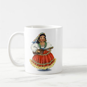 Traditionelles Kleid eines mexikanischen Mädchens  Kaffeetasse