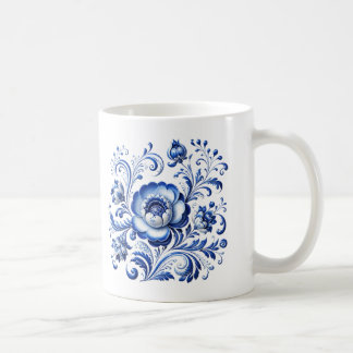 traditionelles Kobalt-Porzellan-Volkskunst-Vogel-D Kaffeetasse