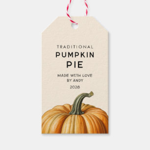 Traditionelles Kürbiskuchen Jar Labels Geschenkanhänger