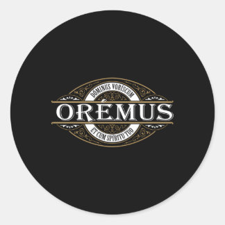 Traditionelles lateinisches Mass Oremus Dominus Vo Runder Aufkleber