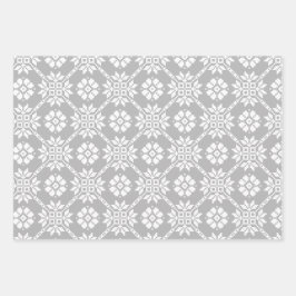 Traditionelles Lettisches Grau Sun Auseklis Saulit Geschenkpapier Set