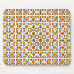 Traditionelles lettisches Sonnenzeichen geometrisc Mousepad