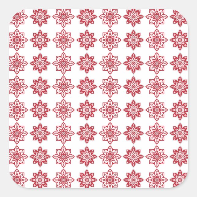 Traditionelles lettisches SUN-Muster IV Quadratischer Aufkleber (Vorderseite)