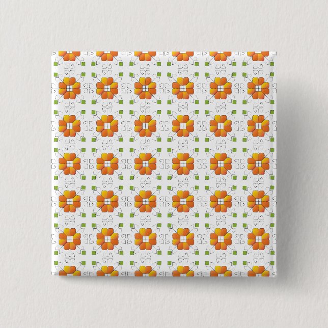 Traditionelles lettisches SUN-Zeichen geometrische Button (Vorderseite)