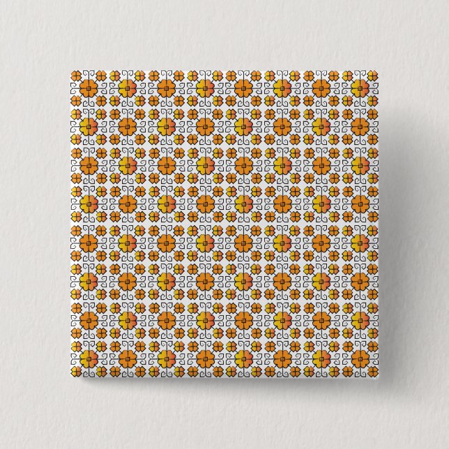 Traditionelles lettisches SUN-Zeichen geometrische Button (Vorderseite)