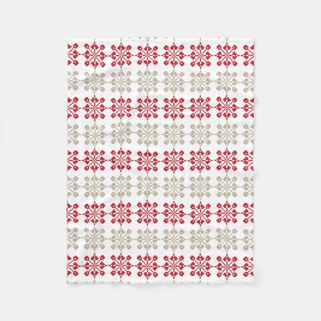 Traditionelles lettisches SUN-Zeichen geometrische Fleecedecke (Vorderseite)