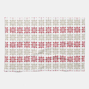 Traditionelles lettisches SUN-Zeichen geometrische Geschirrtuch