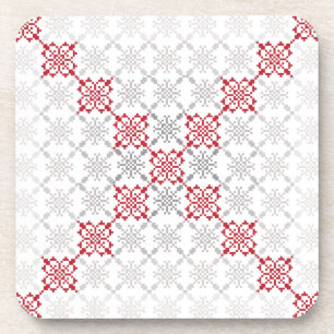 Traditionelles lettisches SUN-Zeichen geometrische Getränkeuntersetzer