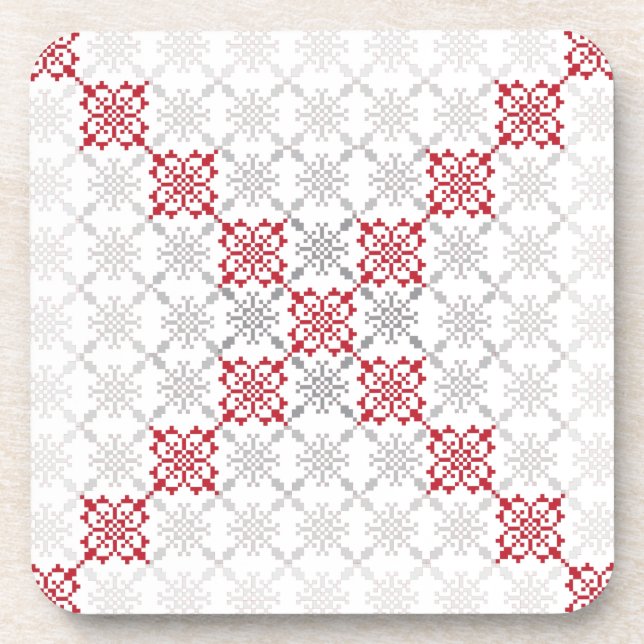 Traditionelles lettisches SUN-Zeichen geometrische Getränkeuntersetzer (Vorderseite)