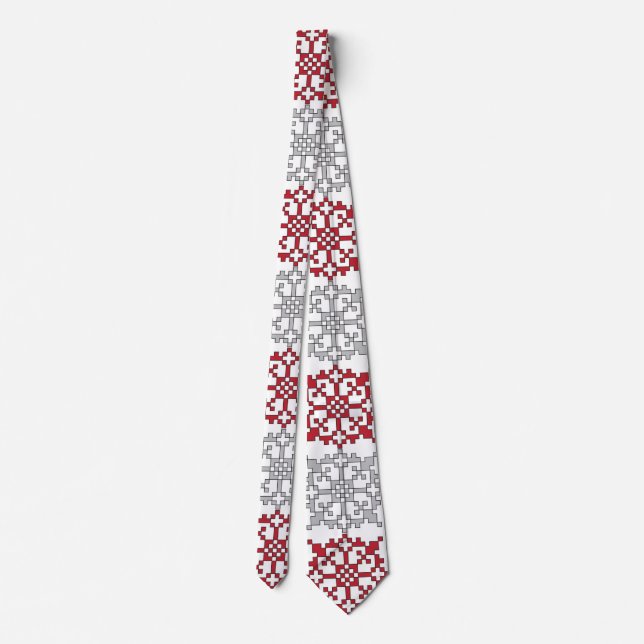 Traditionelles lettisches SUN-Zeichen geometrische Krawatte (Rückseite)