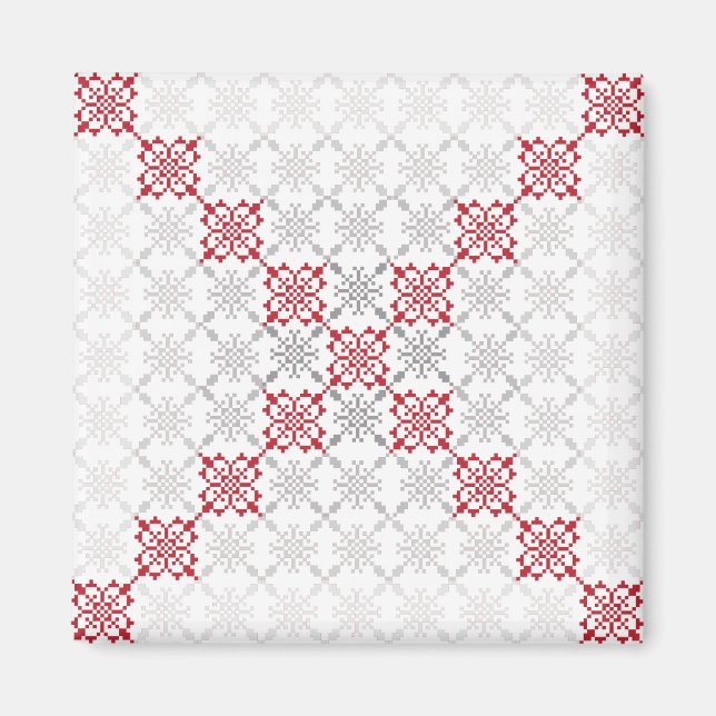 Traditionelles lettisches SUN-Zeichen geometrische Magnet (Vorne)