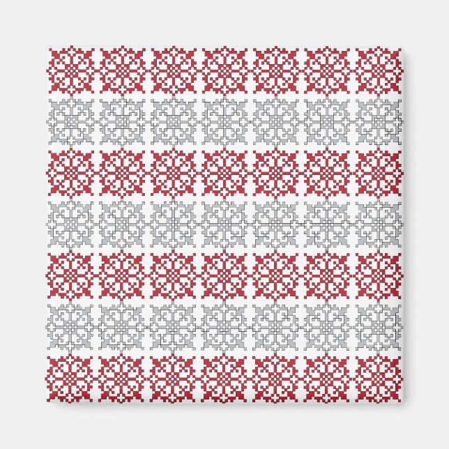 Traditionelles lettisches SUN-Zeichen geometrische Magnet (Vorne)