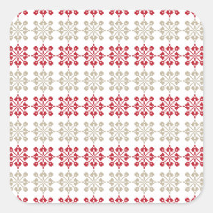 Traditionelles lettisches SUN-Zeichen geometrische Quadratischer Aufkleber