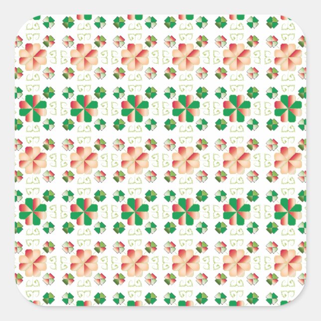 Traditionelles lettisches SUN-Zeichen geometrische Quadratischer Aufkleber (Vorderseite)