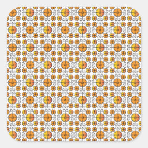 Traditionelles lettisches SUN-Zeichen geometrische Quadratischer Aufkleber