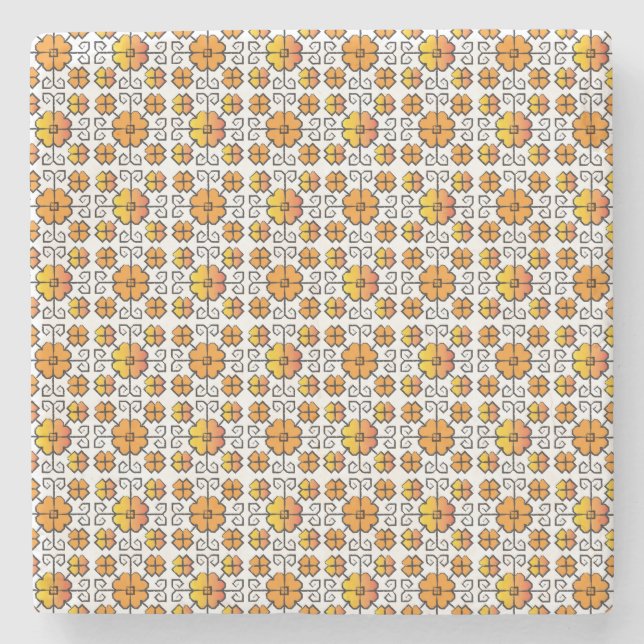 Traditionelles lettisches SUN-Zeichen geometrische Steinuntersetzer (Vorderseite)