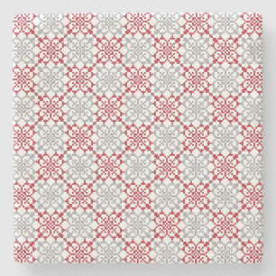 Traditionelles lettisches SUN-Zeichen geometrische Steinuntersetzer