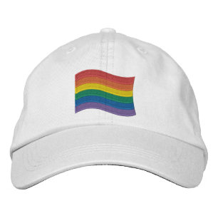 Traditionelles LGBTQ+-Flag mit besticktem Baseball Bestickte Baseballkappe