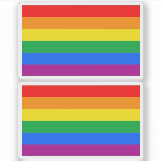 Traditionelles LGBTQIA+-Flag Aufkleber (Vorderseite)
