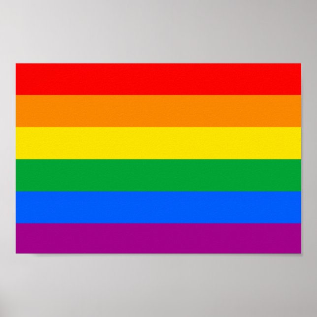 Traditionelles LGBTQIA+-Flag Poster (Vorne)