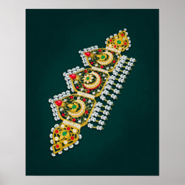 Traditionelles libysches Gold-Zubehörteil Wandkuns Poster