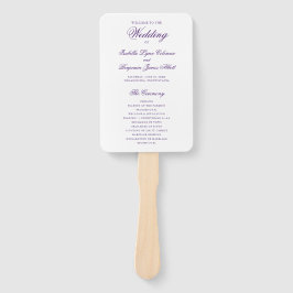 Traditionelles Lila formelles Hochzeitsprogramm Fächer