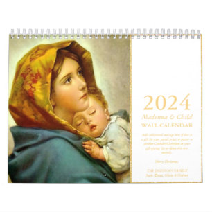 Traditionelles Madonna-und-Kind-Weihnachtsgeschenk Kalender