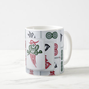 Traditionelles Mahjong-Kachelmuster Klassisch Gedr Kaffeetasse