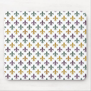 Traditionelles Mari Gras gefärbtes Fleur de Lis Mu Mousepad